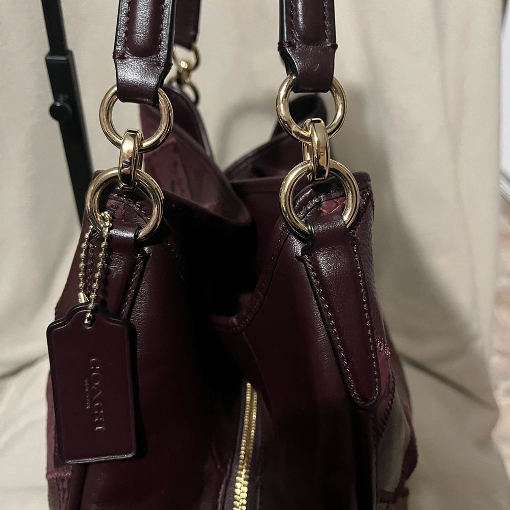 Authentic Coach Phoebe Metallic Patchwork Bag & W… - image 6